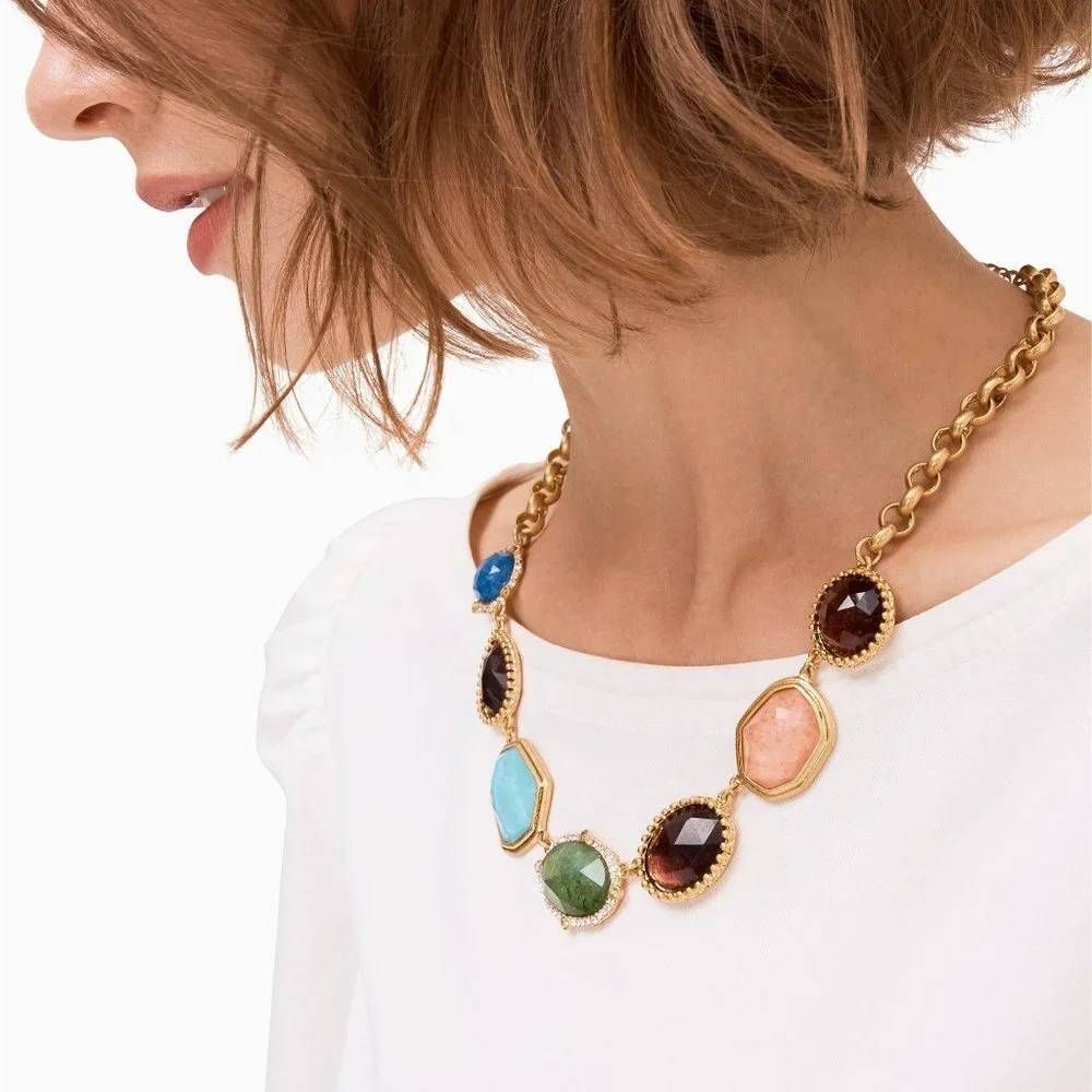 Kate Spade New York Perfectly Imperfect Multi-Color Stone Statement Necklace